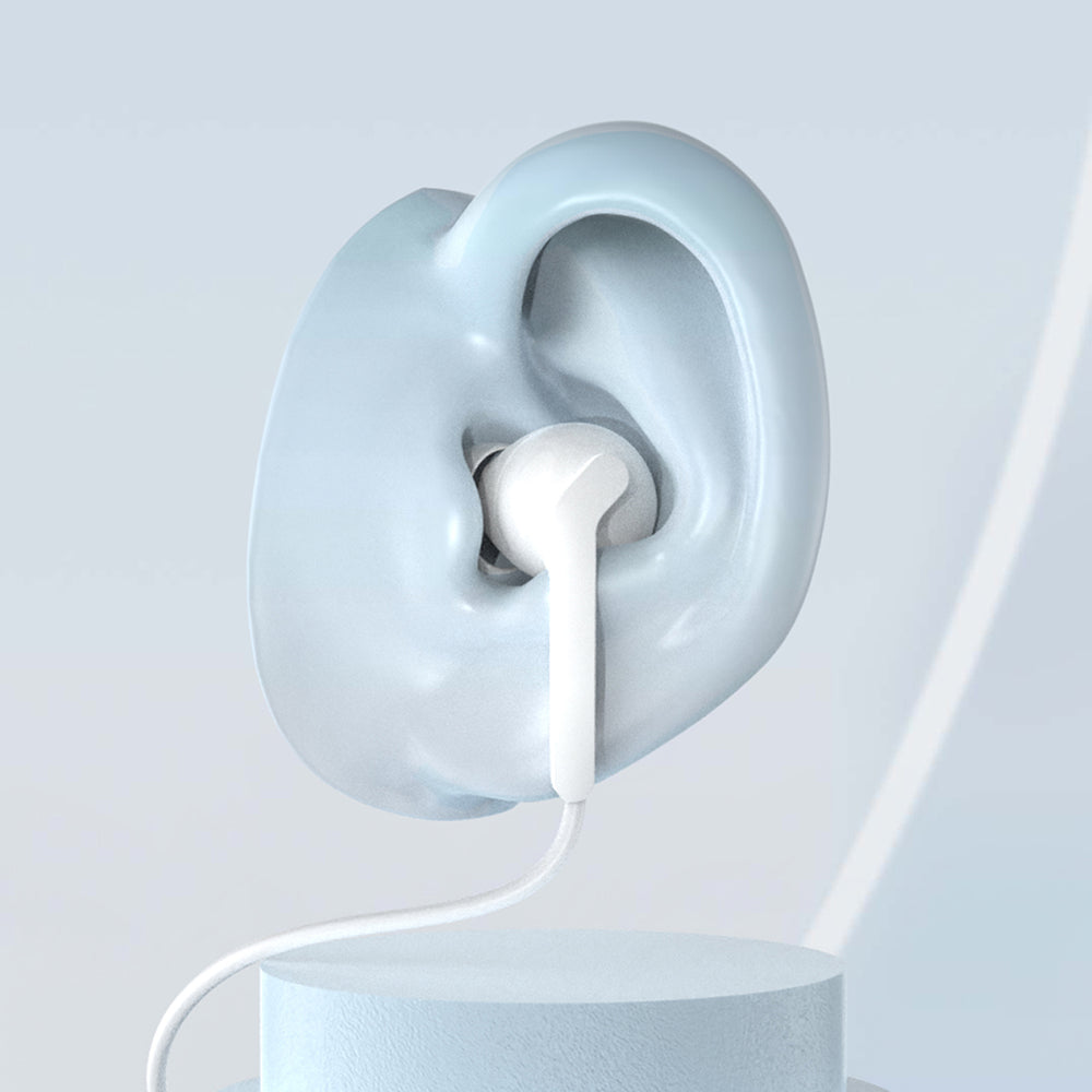 Dudao X3C+ trådbundna USB-C hörlurar 1,2 m - Vit