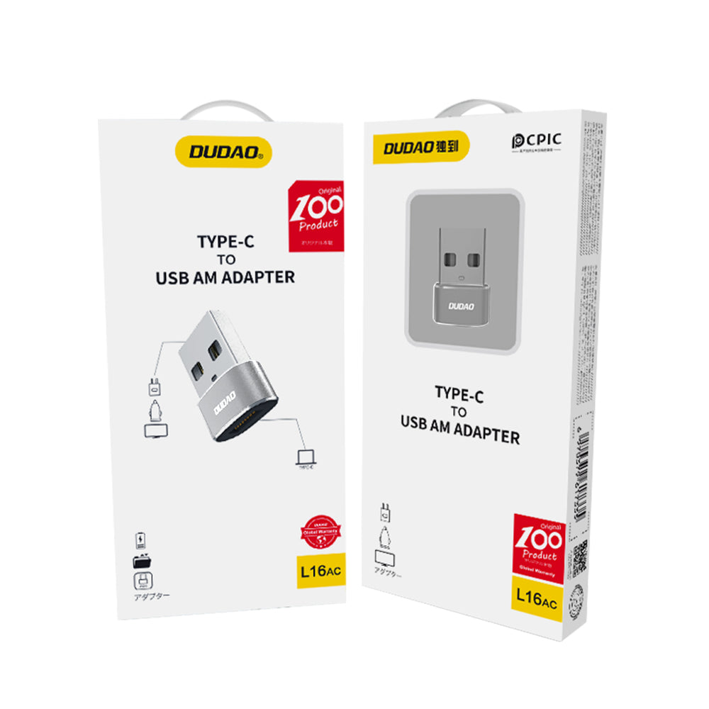 Dudao adapter från USB Type-C till USB svart (L16AC svart)