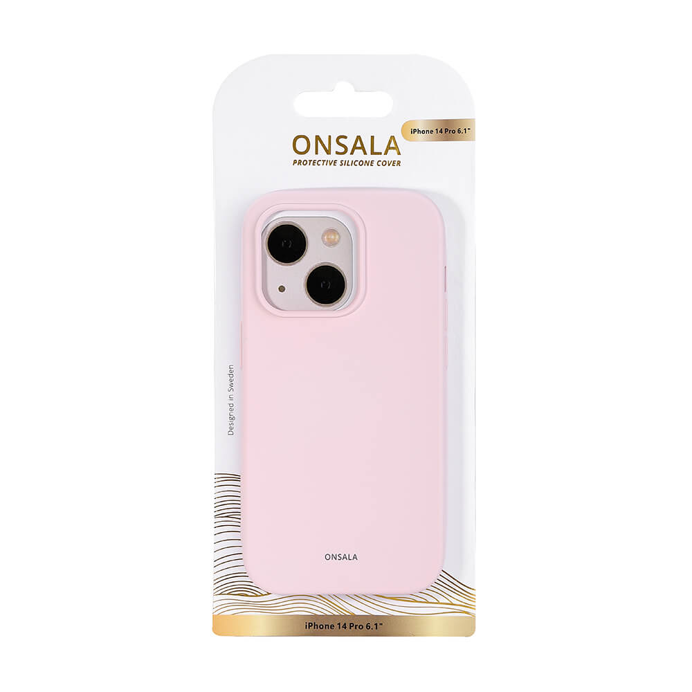 Onsala Backcover Silicone iPhone 14 Pro 6,1" Chalk Pink