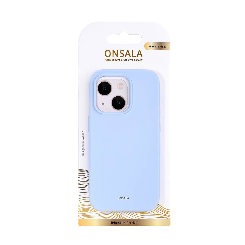 Onsala Backcover Silicone iPhone 14 Pro 6,1" Light Blue
