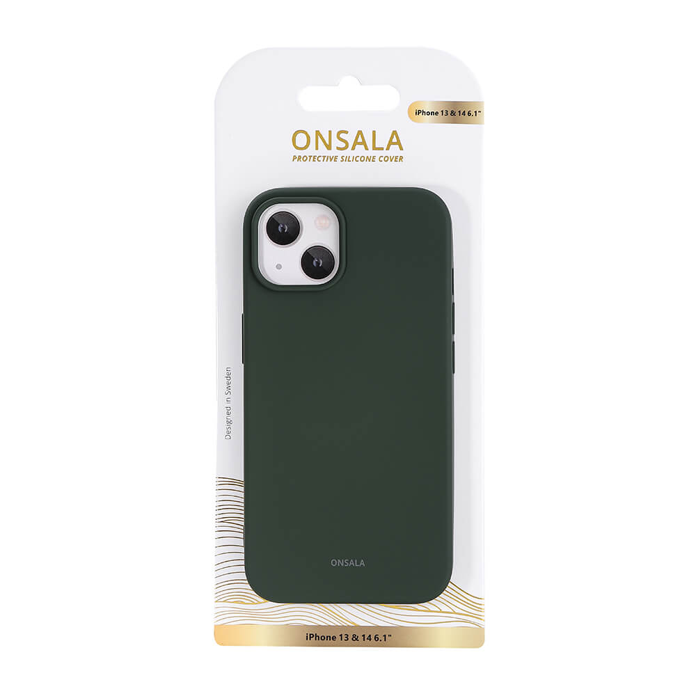 Onsala Back Sil Touch Recycled Mag Serie iPhone 13/14/15 Olive Green