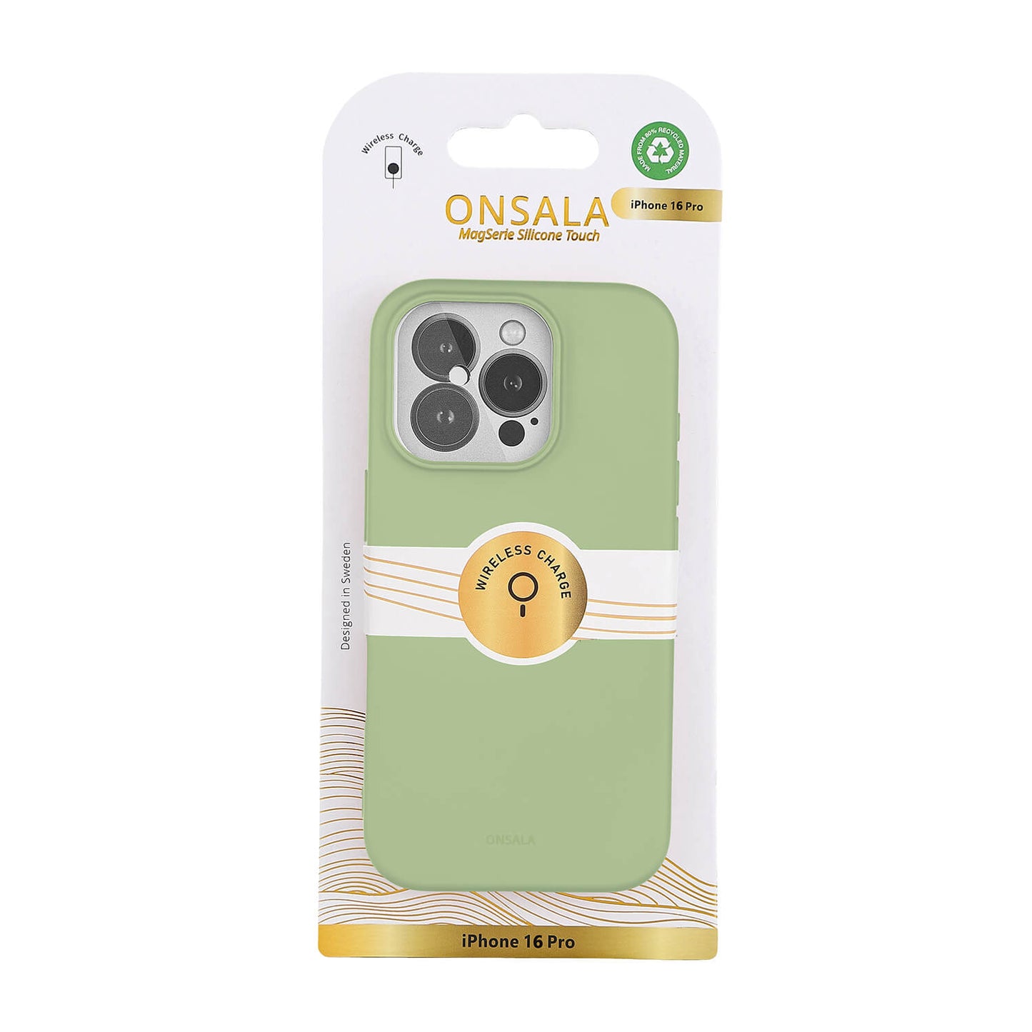 Onsala Back Sil Touch Recycled Mag Serie iPhone 16 Pro Lime