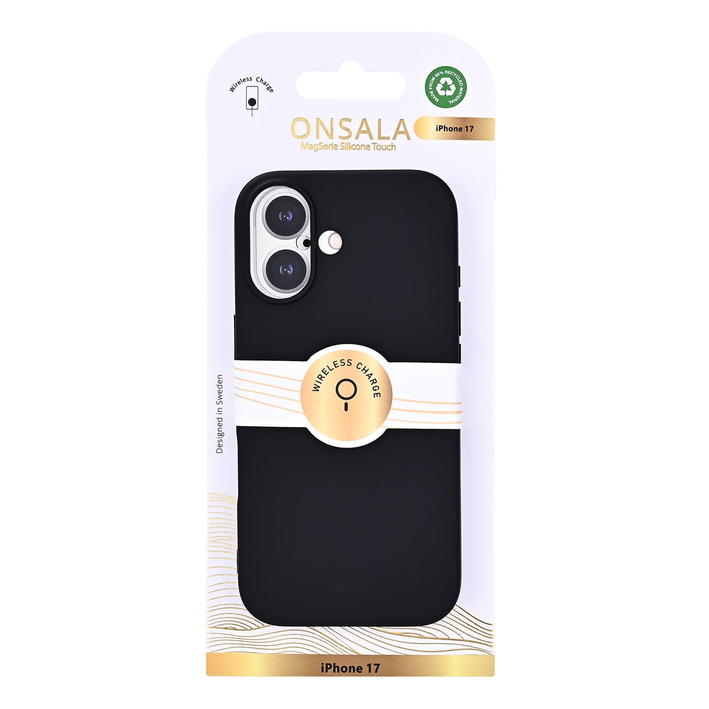 Onsala Back Sil Touch Recycled Mag Serie iPhone 17 Black