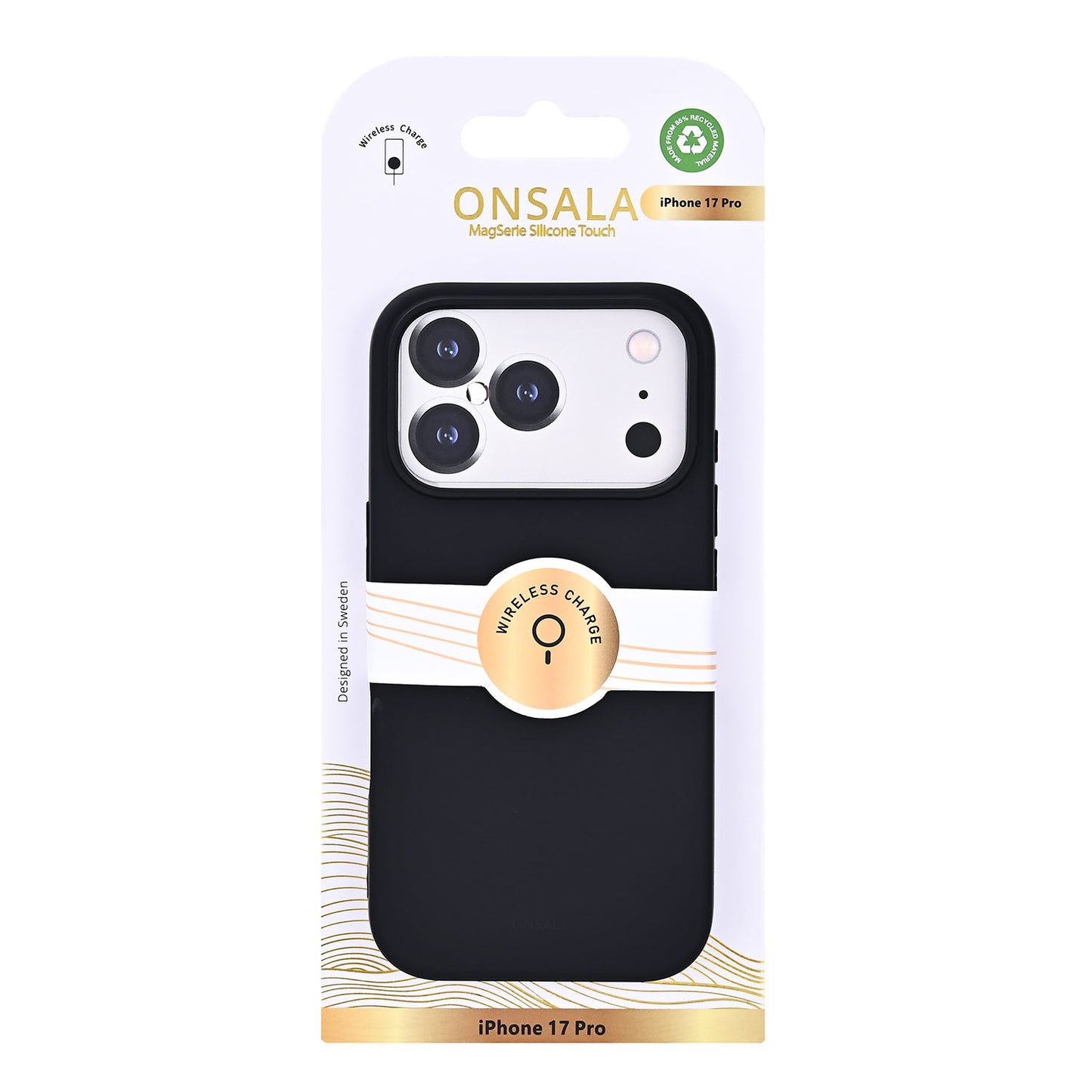 Onsala Back Sil Touch Recycled Mag Serie iPhone 17 Pro Black