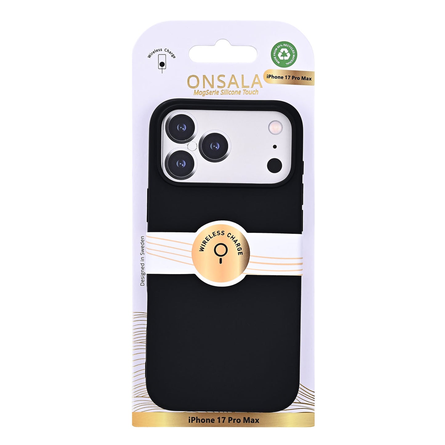 Onsala Back Sil Touch Recycled Mag Serie iPhone 17 Pro Max Black