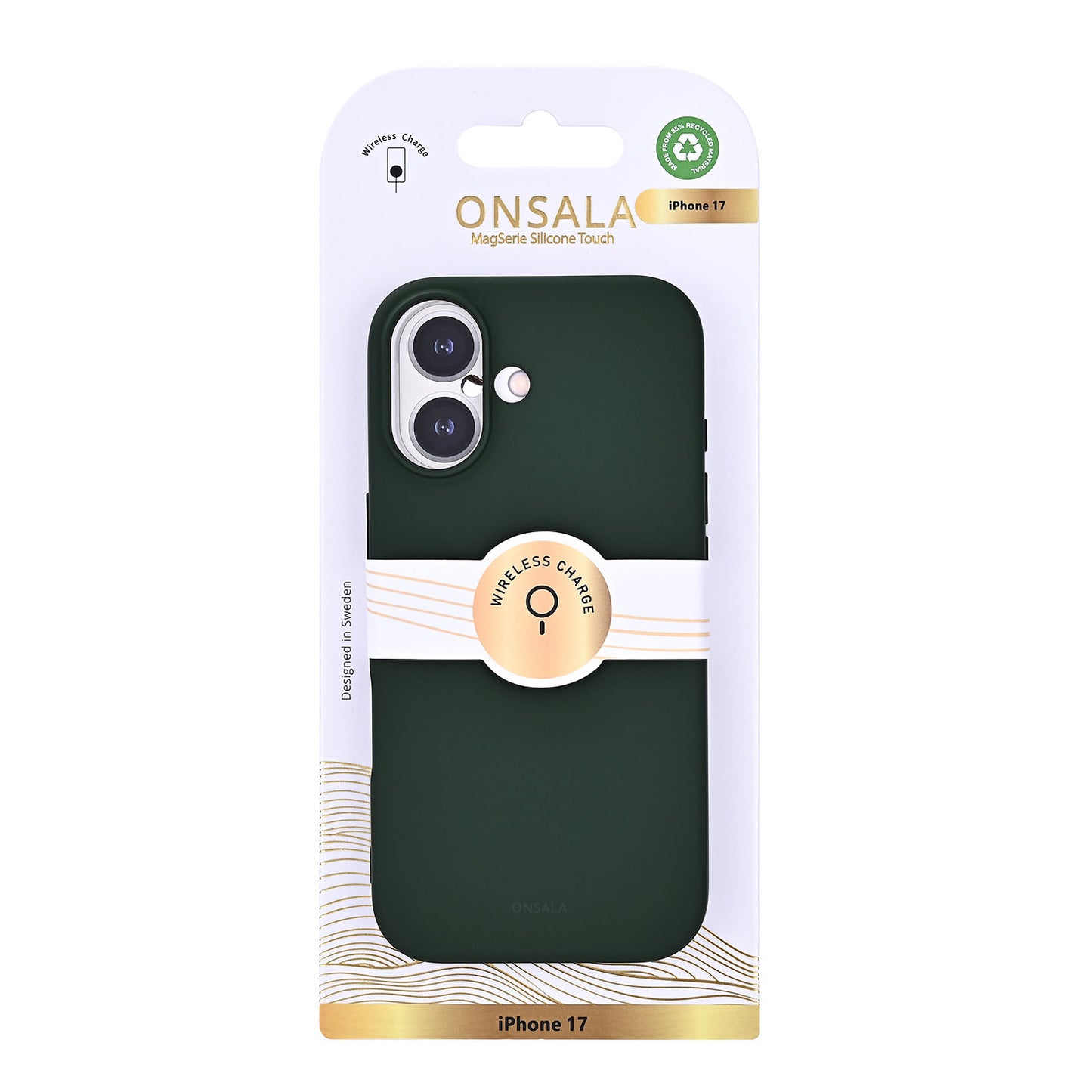 Onsala Back Sil Touch Recycled Mag Serie iPhone 17 Olive Green