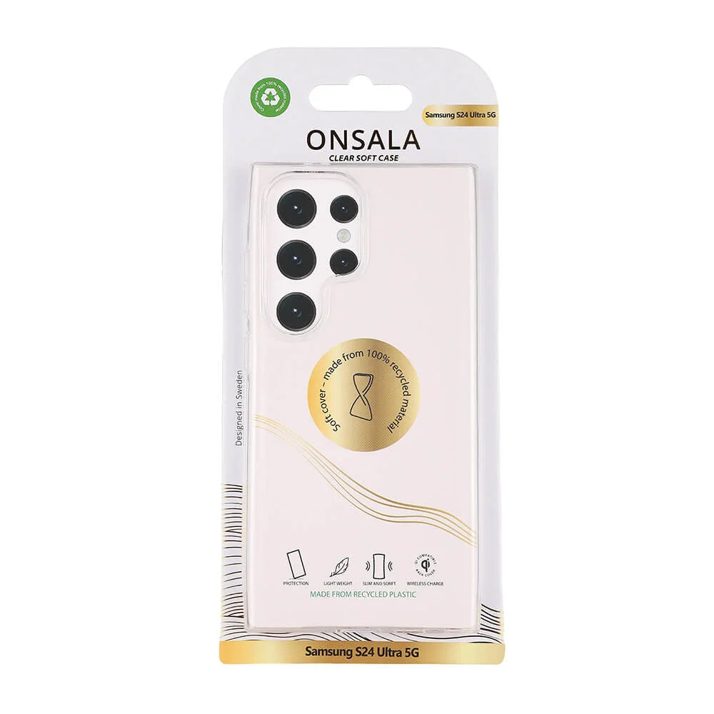 ONSALA Mobilskal Återvunnen TPU Transparent - Samsung S24 Ultra 5G