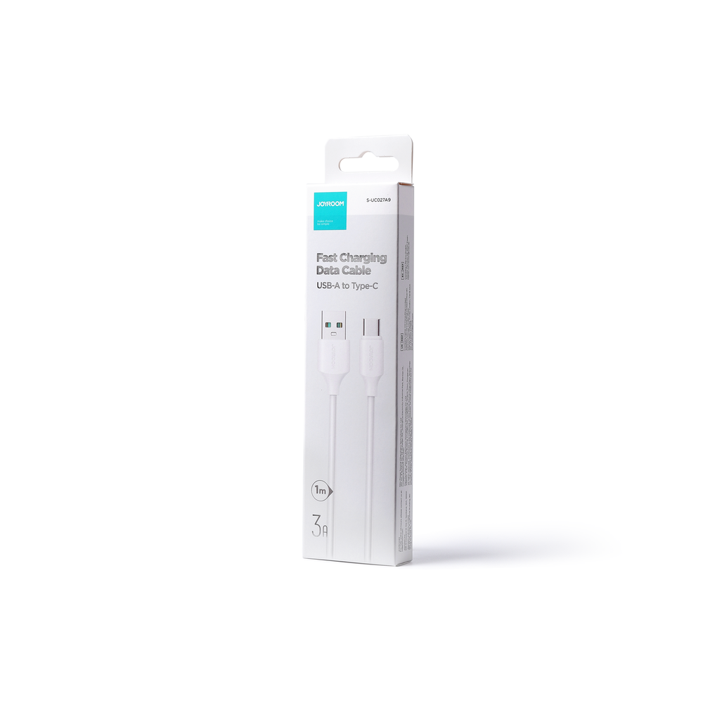 Joyroom långvarig serie A9 USB-A / USB-C 3A-kabel 1m - vit