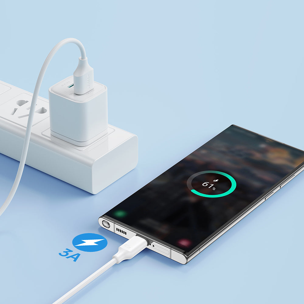 Joyroom långvarig serie A9 USB-A / USB-C 3A kabel 2m - vit