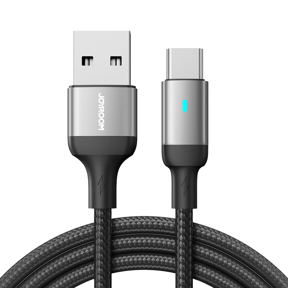 Joyroom Extraordinary Series A10 USB-A / USB-C 3A-kabel 1,2 m - Svart