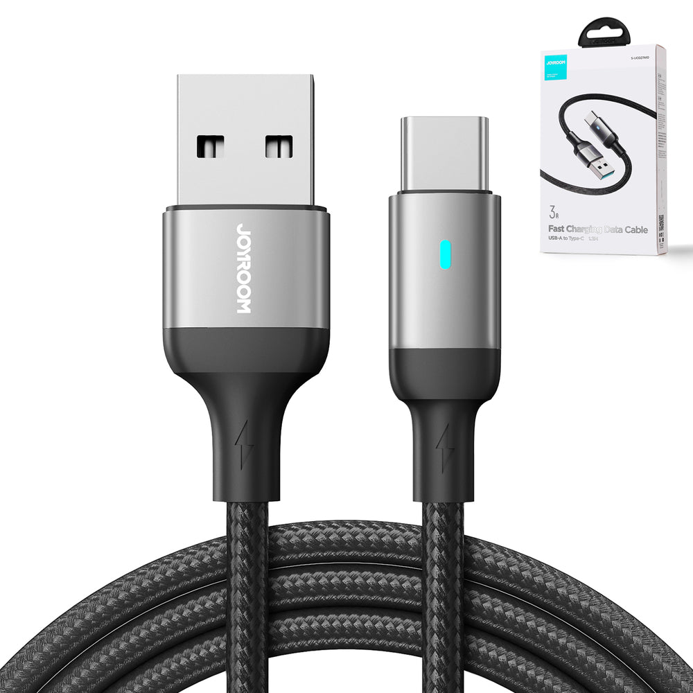 Joyroom Extraordinary Series A10 USB-A / USB-C 3A-kabel 1,2 m - Svart