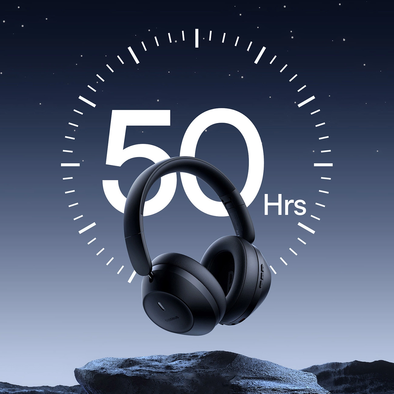 Baseus Bass 30 Max Wireless Headphones - Svart