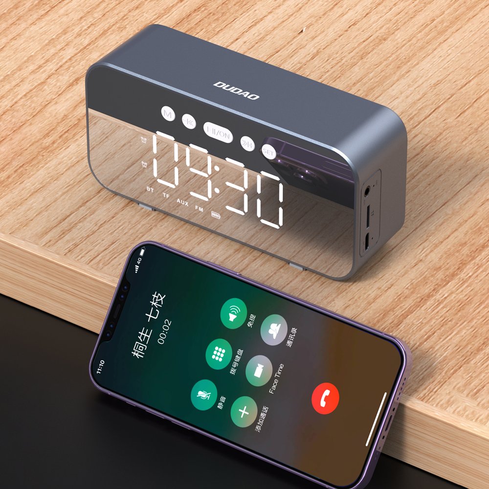 Dudao Y17 Bluetooth-klocka / högtalare - Silver