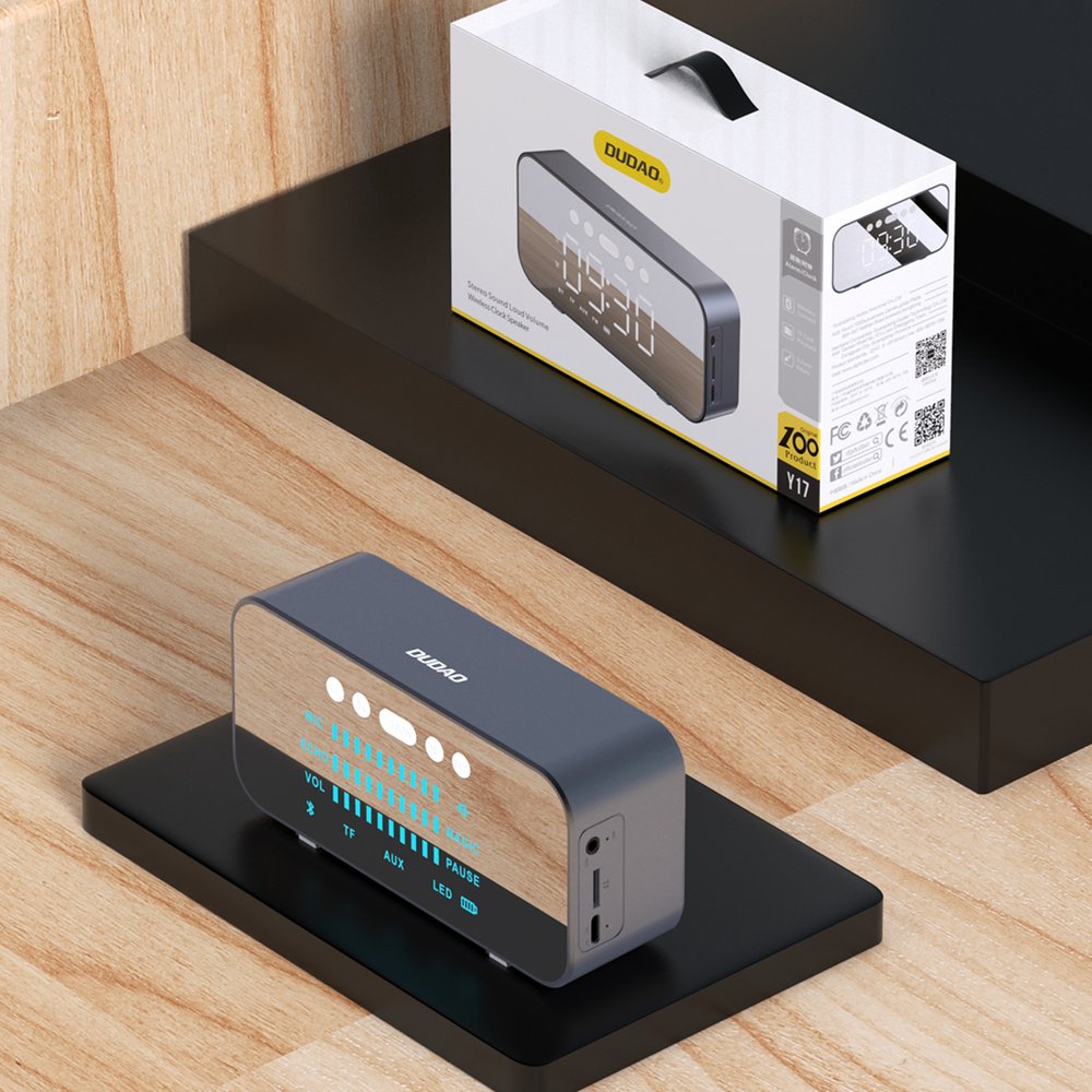 Dudao Y17 Bluetooth-klocka / högtalare - Silver