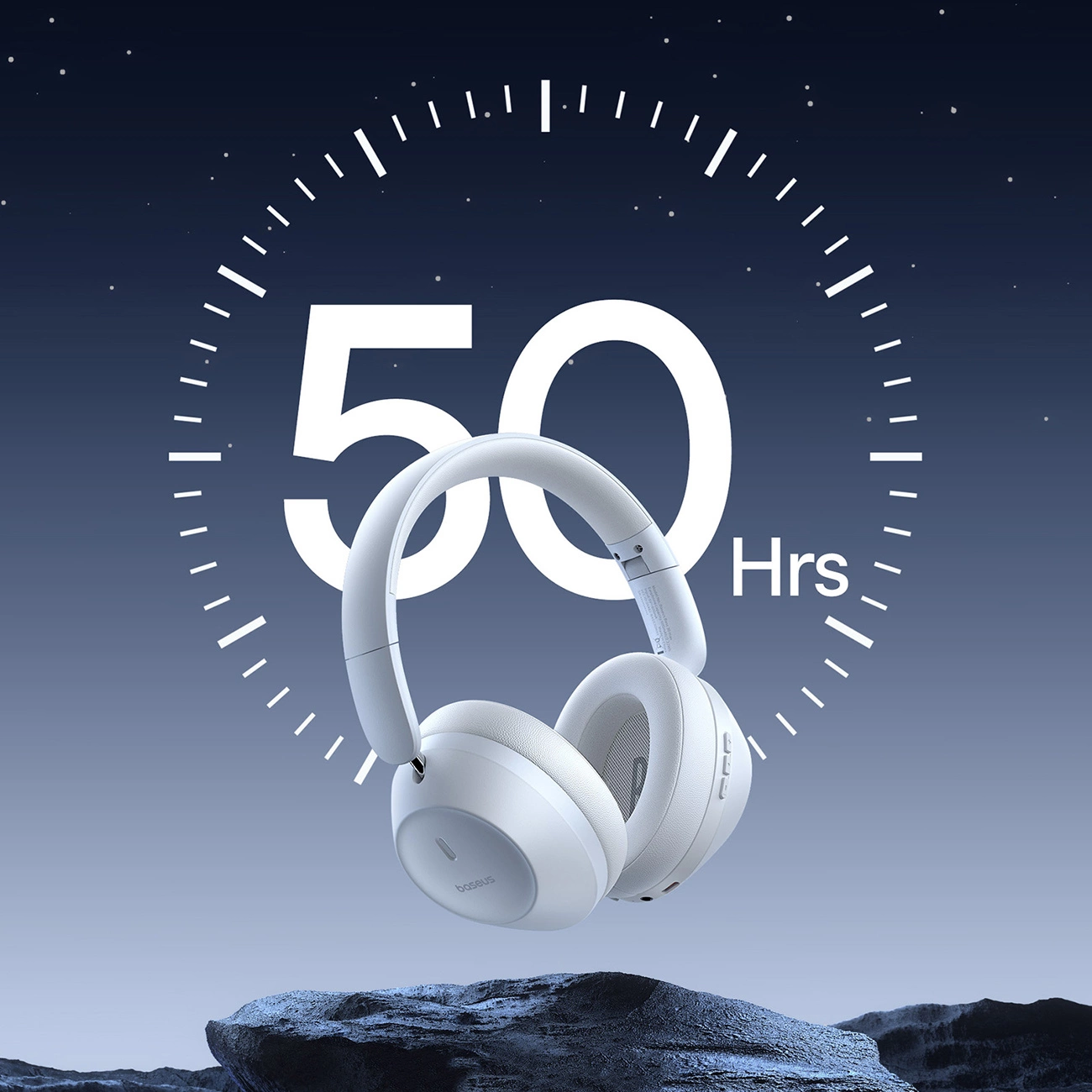 Baseus Bass 30 Max Wireless Headphones - Vit