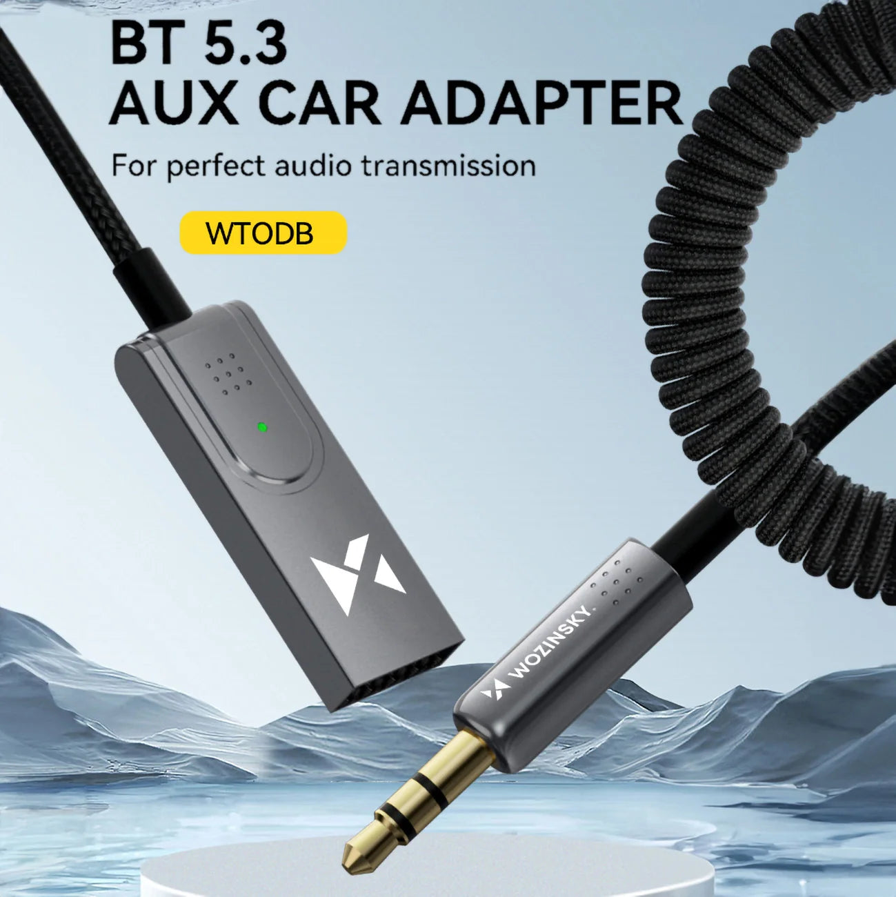 Wozinsky WTODB Bluetooth 5.3 ljudadapter / AUX-ljudmottagare
