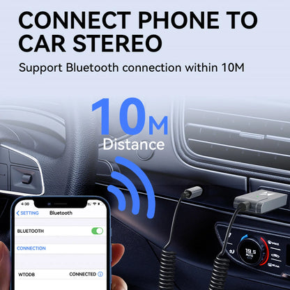 Wozinsky WTODB Bluetooth 5.3 ljudadapter / AUX-ljudmottagare