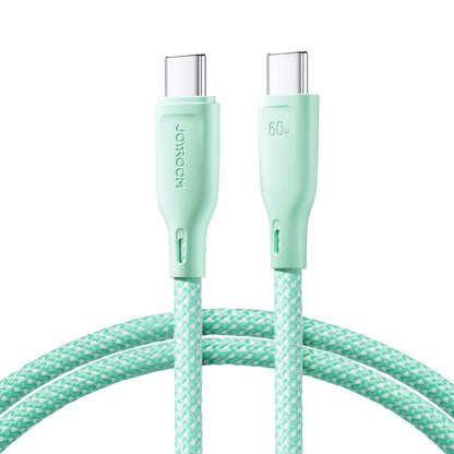 Joyroom Multi-Color Series S-A34 USB-C / USB-C PD 60W-kabel 1m - grön