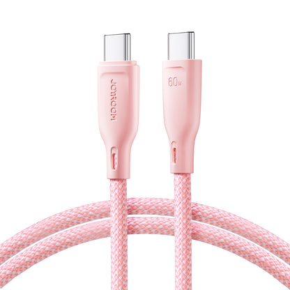 Joyroom Multi-Color Series S-A34 USB-C / USB-C PD 60W 1m-kabel - Pink