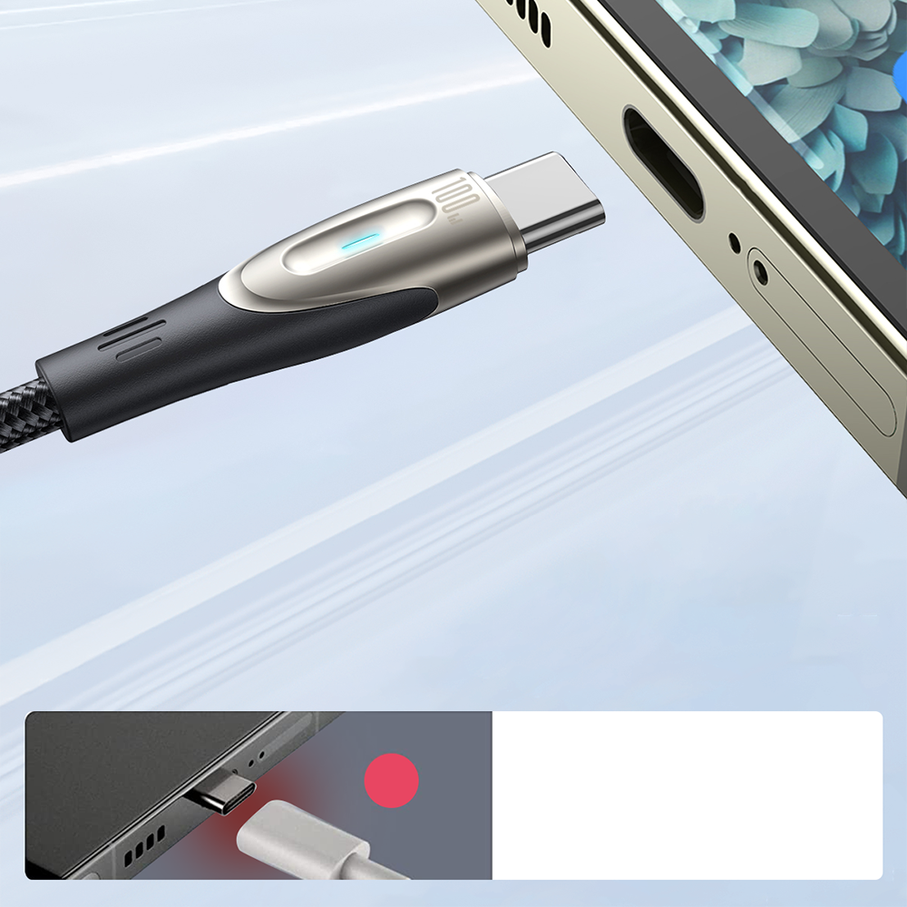 Joyroom Star-Light-serie SA27-CC5 USB-C / USB-C-kabel 100W 1,2m - svart