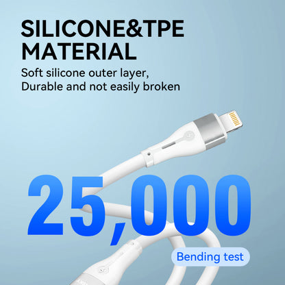 Wozinsky WSTCL1 Lightning / USB-C PD 27W-kabel 1 m - vit