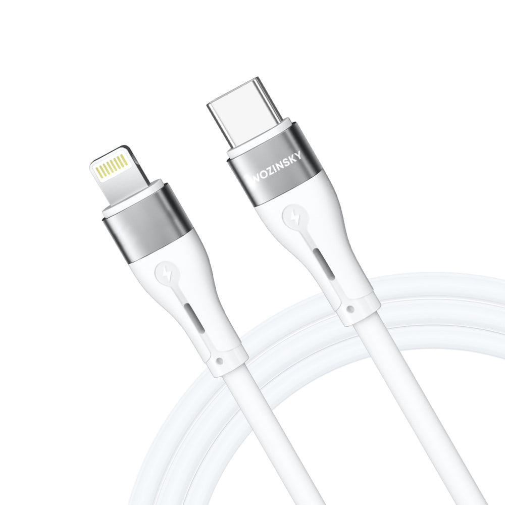 Wozinsky WSTCL1 Lightning / USB-C PD 27W-kabel 1 m - vit