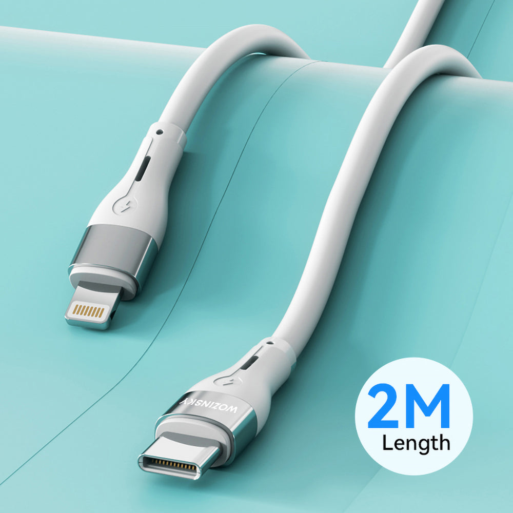 Wozinsky WSTCL2 Lightning / USB-C PD 27W-kabel 2 m - vit