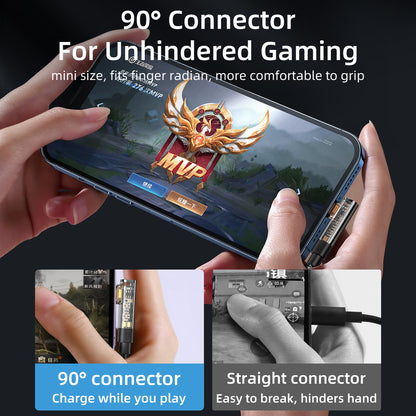 Joyroom Gaming Cable S-UL012A6 Lightning (vinklat) / USB-A (rätt) 2,4A 1,2 m - blått