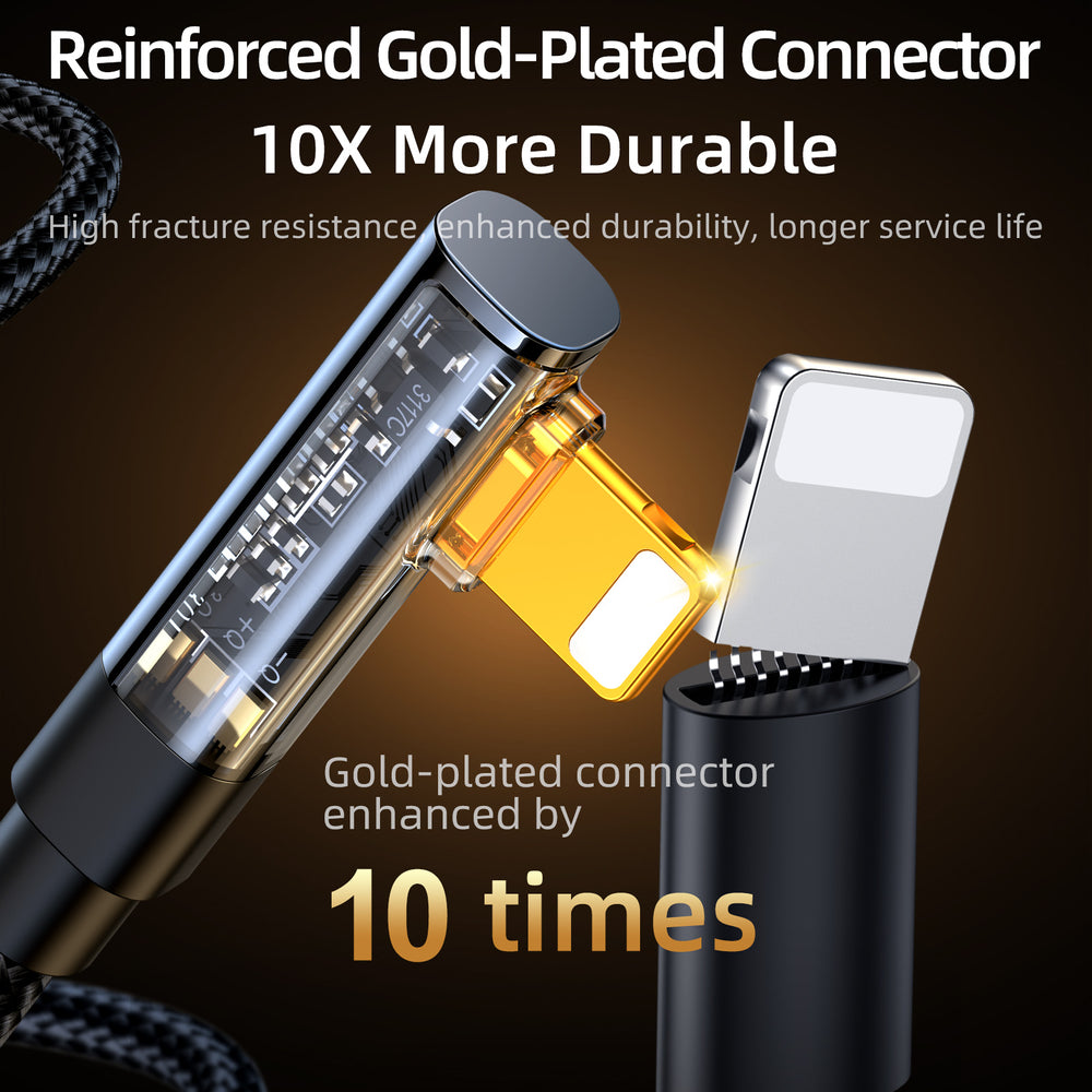 Joyroom Gaming Cable S-UL012A6 Lightning (vinklat) / USB-A (rätt) 2,4A 1,2 m - blått