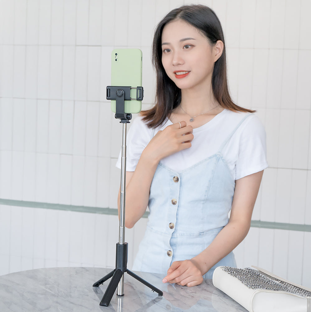 Selfie stick WRY1S teleskopiskt stativ 0,7m för telefon - svart