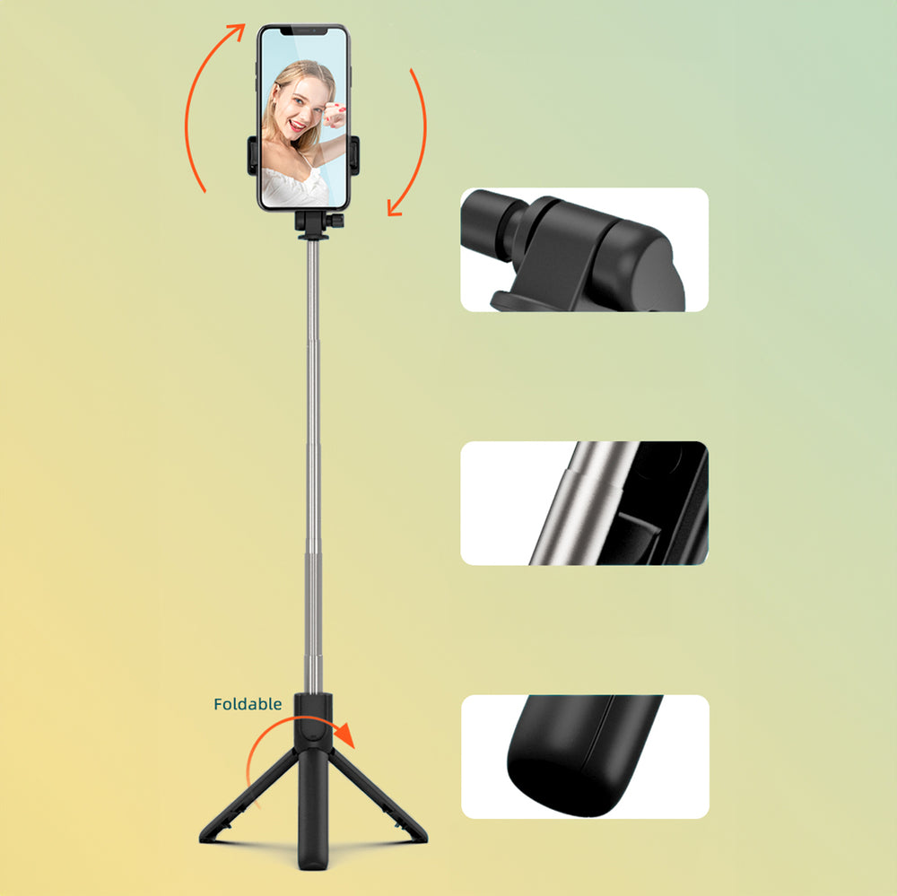 Selfie stick WRY1S teleskopiskt stativ 0,7m för telefon - svart