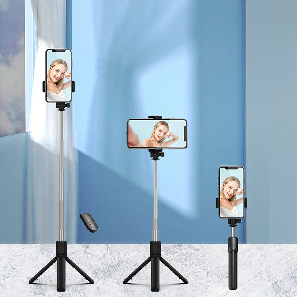 Selfie stick WRY1S teleskopiskt stativ 0,7m för telefon - svart