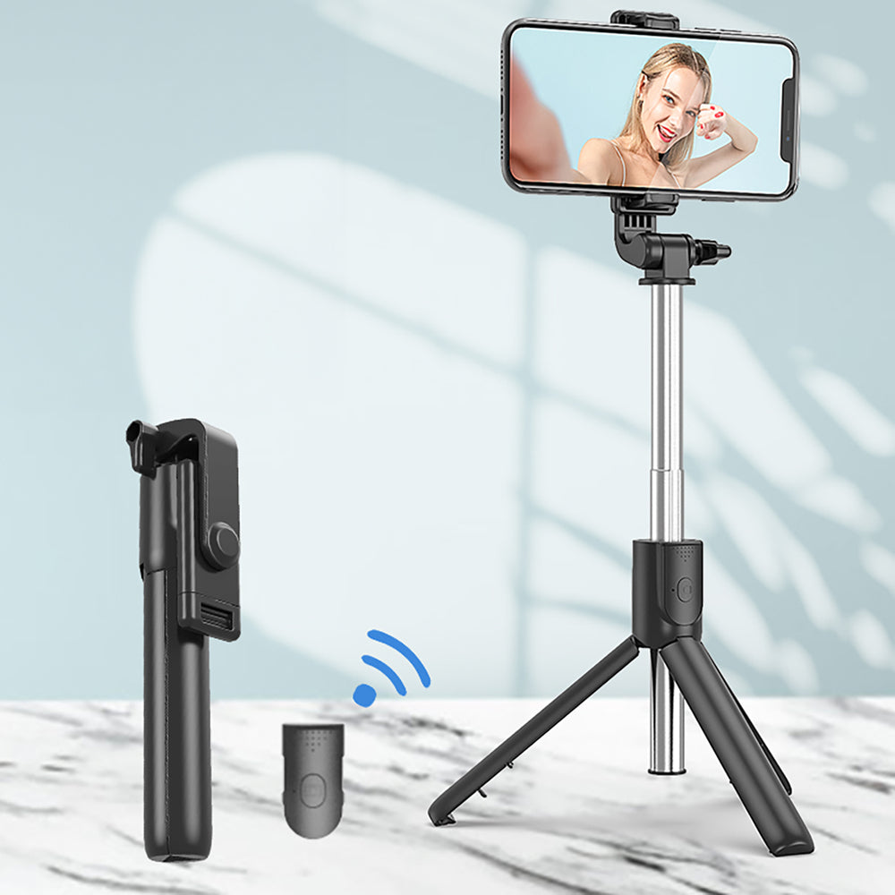 Selfie stick WRY1S teleskopiskt stativ 0,7m för telefon - svart