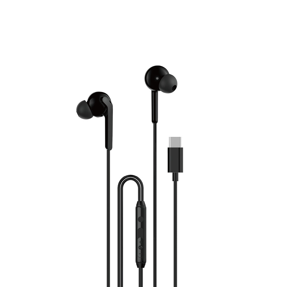 Dudao X3C+ trådbundna USB-C hörlurar 1.2m - Svart
