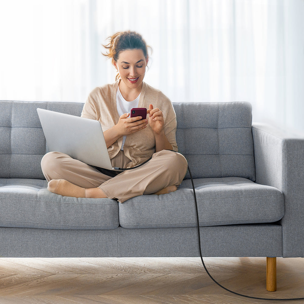 Choetech XCC-1014 USB-C / USB-C PD 60W-kabel - grå