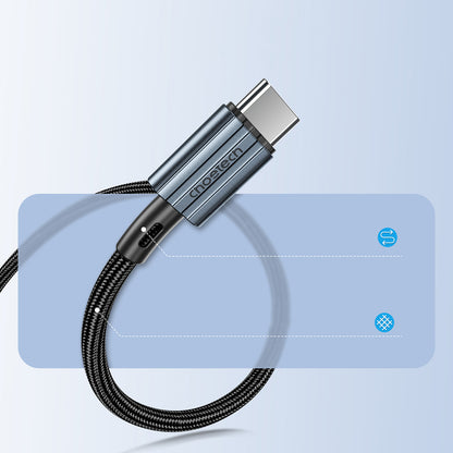 Choetech XCC-1014 USB-C / USB-C PD 60W-kabel - grå