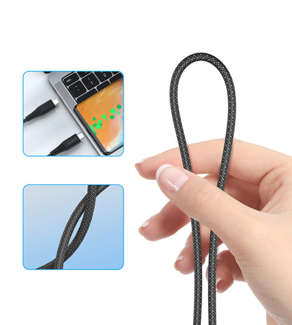 Choetech XCC-1051 magnetisk USB-C / USB-C PD 3,1 kabel 240W 1,8m - svart
