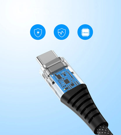 Choetech XCC-1051 magnetisk USB-C / USB-C PD 3,1 kabel 240W 1,8m - svart