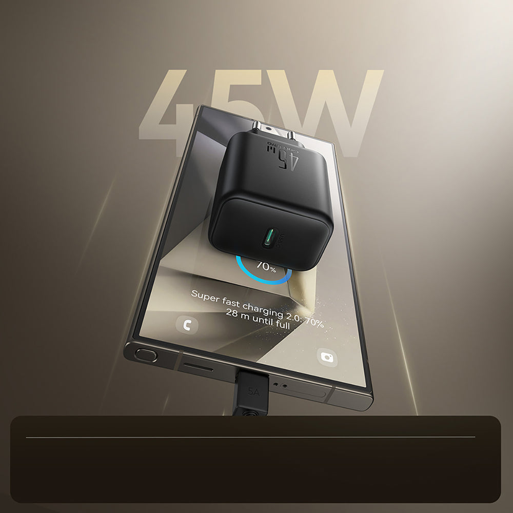 Joyroom JR-TCG13 45W GaN Wall Charger för Samsung Ultra - Svart