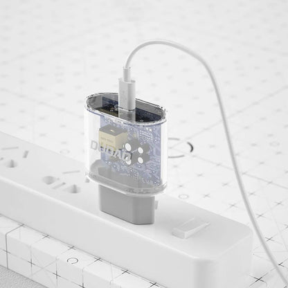 Dudao A14EUC PD 20W USB-C väggladdare med kabel - vit