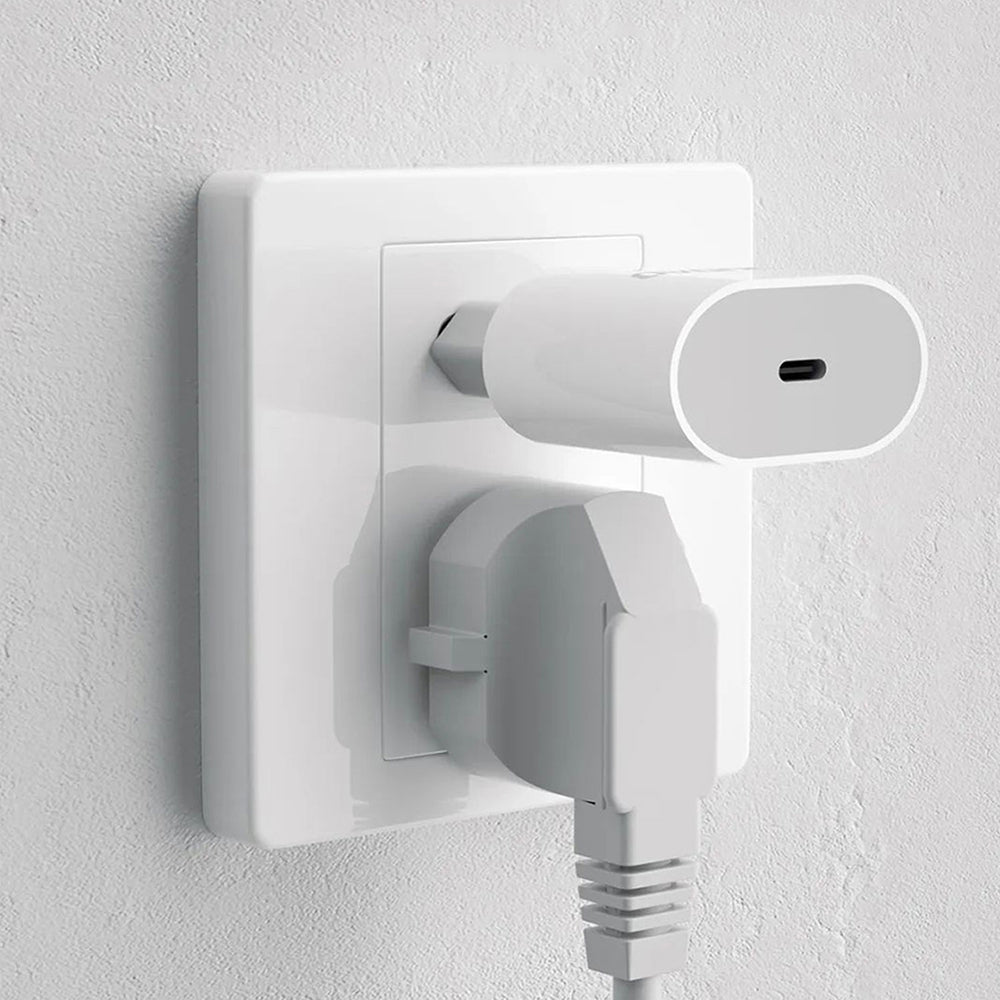 Dudao A14EUC PD 20W USB-C väggladdare med kabel - vit