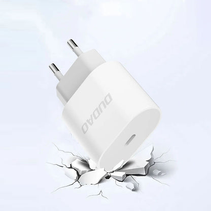 Dudao A14EUC PD 20W USB-C väggladdare med kabel - vit