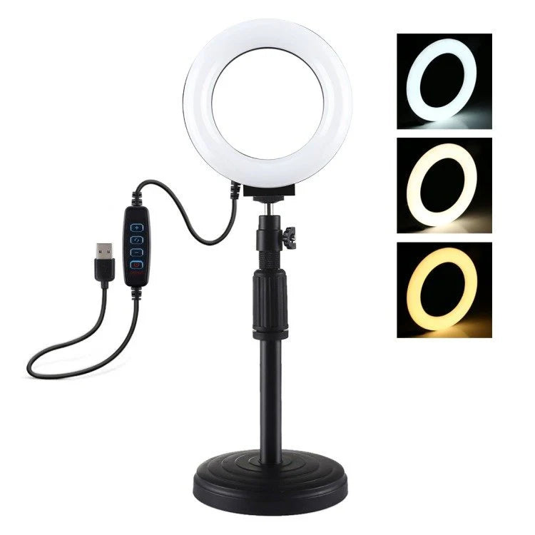Puluz LED-ringlampa med justerbar bas PU391