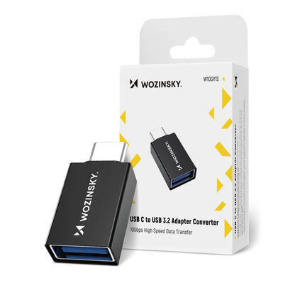 Wozinsky W10GY1S USB-C - USB-A 3.2 10Gb/s Adapter - Svart