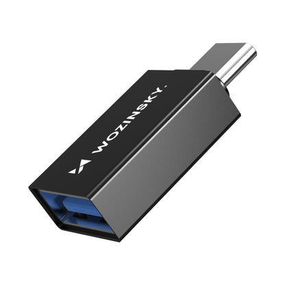 Wozinsky W10GY1S USB-C - USB-A 3.2 10Gb/s Adapter - Svart