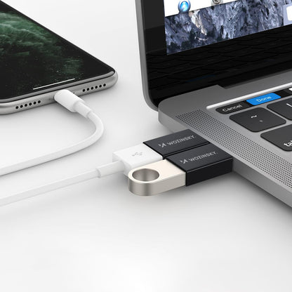 Wozinsky W10GY1S USB-C - USB-A 3.2 10Gb/s Adapter - Svart