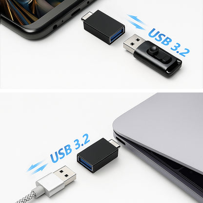 Wozinsky W10GY1S USB-C - USB-A 3.2 10Gb/s Adapter - Svart