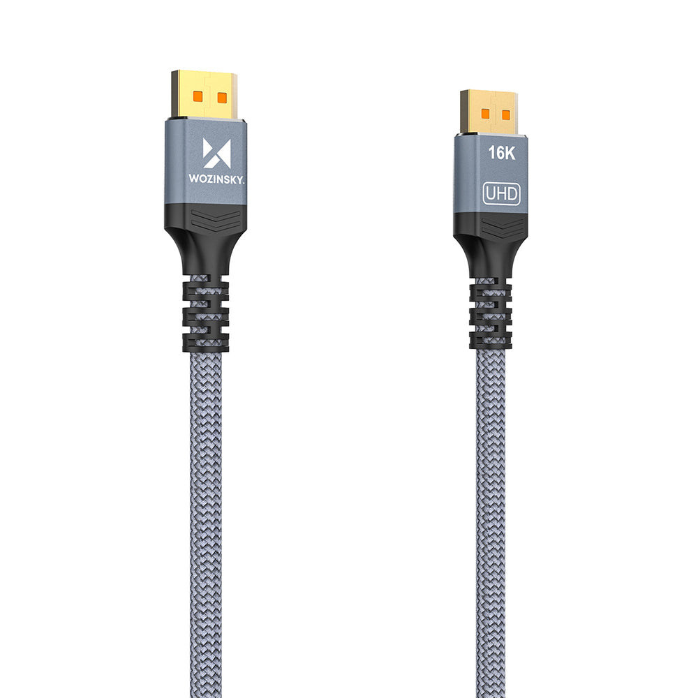Wozinsky WPS-16AYL3S DisplayPort 2.1-kabel 80Gb/s 16K@60Hz 8K@120Hz 4K@240Hz HDR HDCP DSC 3m - Svart
