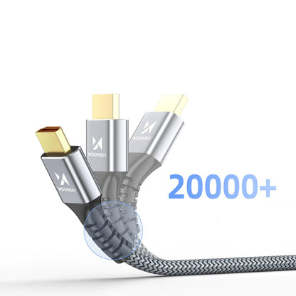Wozinsky WPS-16AYL3S DisplayPort 2.1-kabel 80Gb/s 16K@60Hz 8K@120Hz 4K@240Hz HDR HDCP DSC 3m - Svart