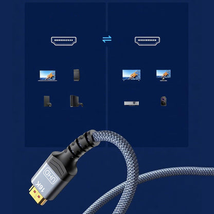Wozinsky WPS-16AYL3S DisplayPort 2.1-kabel 80Gb/s 16K@60Hz 8K@120Hz 4K@240Hz HDR HDCP DSC 3m - Svart